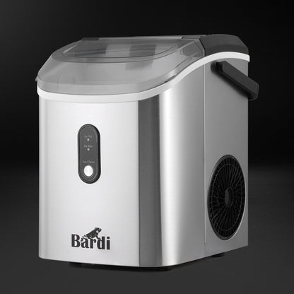 Bardi 1.1L - Nugget IJsblokjesmachine Rond - Crushed Ice Maker met IJsschep - 15kg/24 uur - Ijsblokjesmaker - Met Luxe Thermosbeker - RVS - Citruspers RVS
