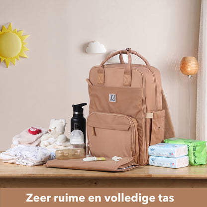 Brisby slijtvaste Luiertas – verzorgingstas – met buggymontage - True Terracotta