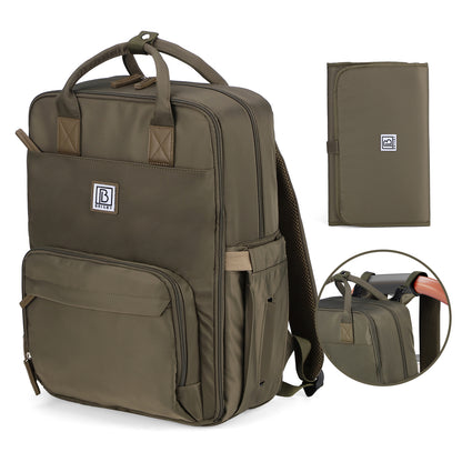 Brisby slijtvaste Luiertas – verzorgingstas – met buggymontage - Olive Green