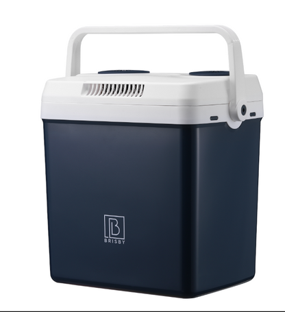 Elektrische koelbox 25L zwart - AC/DC 12V, 220/230V - incl. divider en vershoudbakjes - vergrendelbare deksel