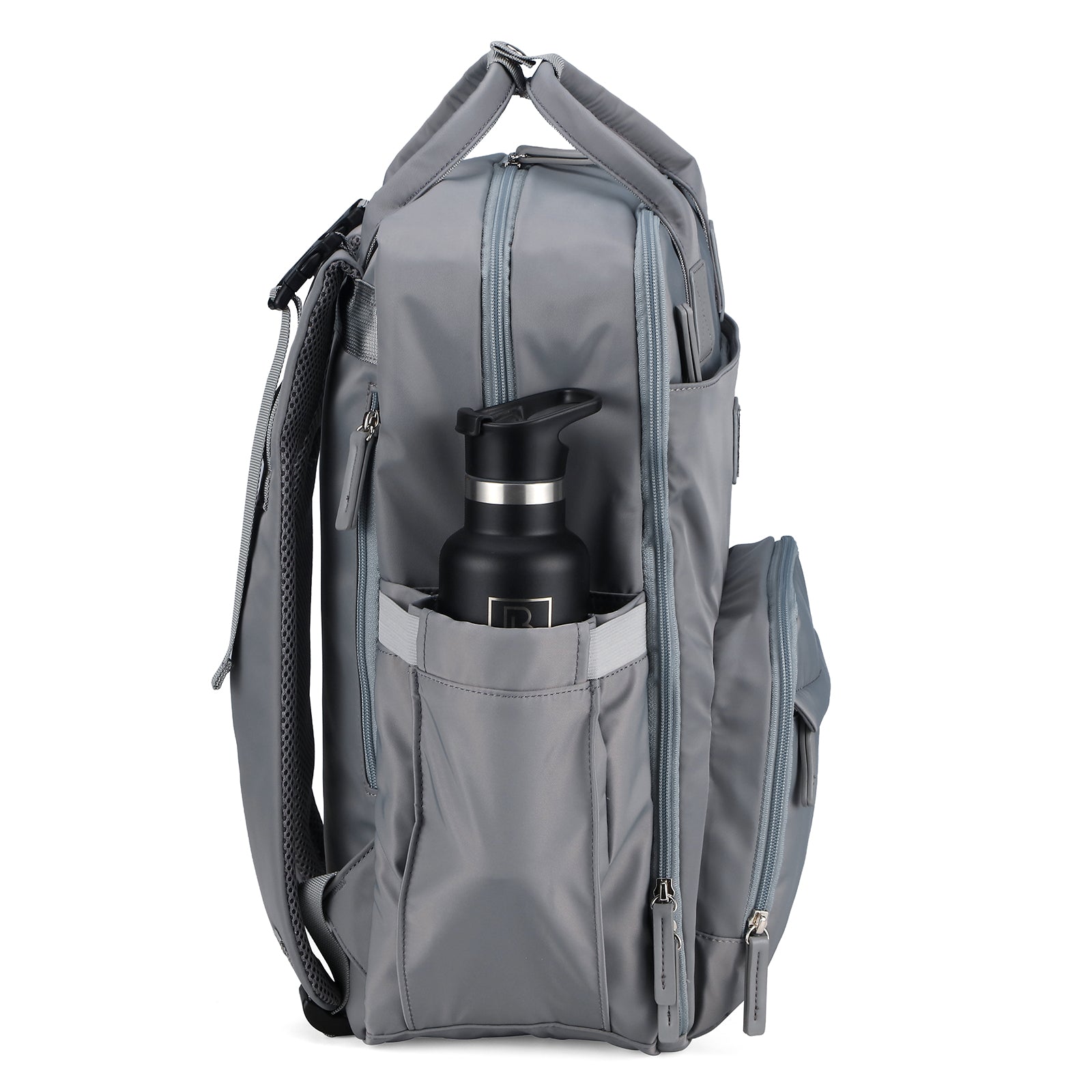 Brisby slijtvaste Luiertas – verzorgingstas – met buggymontage - Bluishgrey