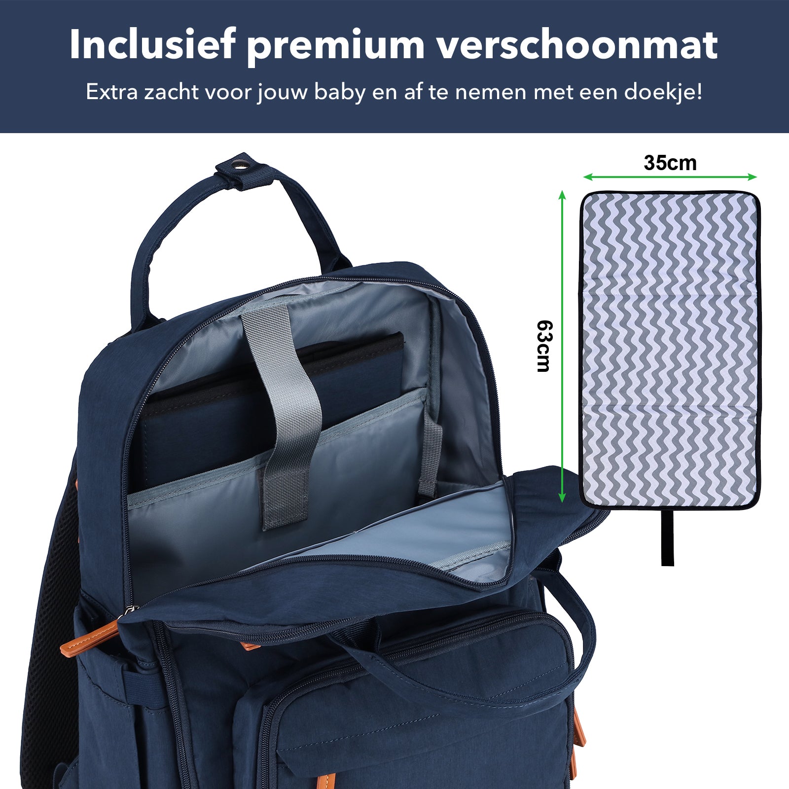 Brisby Luiertas original blauw - incl. buggymontage en verschoningsmat