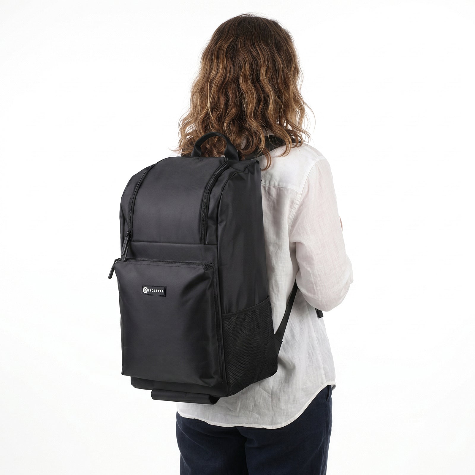 Packaway 35L Boodschappentrolley met 6 Wielen voor Trappen - Klapstoel Functie - Steekwagen Functie - Geïsoleerd - Afneembare Rugzak - Zwart