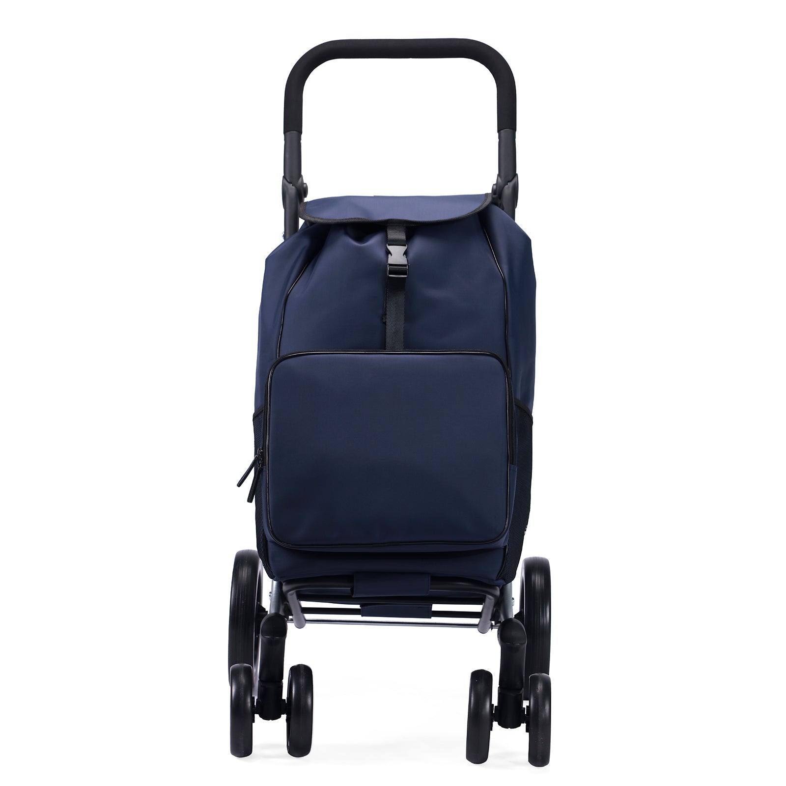 Boodschappentrolley deluxe 60L blauw  - koelvak - boodschappenwagen - steekwagenfunctie - verstelbaar handvat