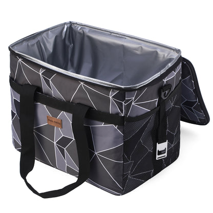 Packaway Koeltas 30L abstract zwart grijs - incl. 4 koelelementen, draagband