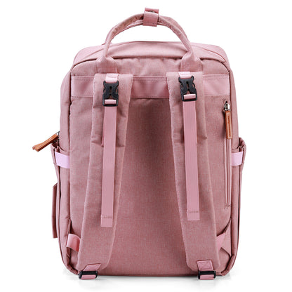 Brisby Rugzak voor Dames & Heren – Comfortabele, Waterafstotende Rugtas met Laptopvak, perfect als Schooltas, Werktas & voor op Reis. Geschikt als handbagage. Levenslange Garantie! - Roze