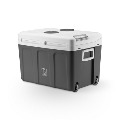 Brisby Elektrische koelbox 40L + 8L grijs set - 12V/230V - incl. koelelementen