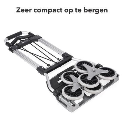 Packaway Steekwagen 120 kg - opvouwbaar - trapwielen - telescopisch handvat - aluminium