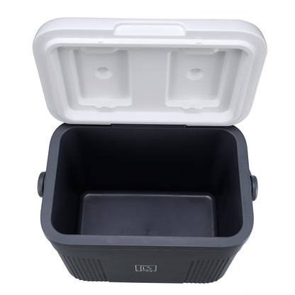 Brisby Koelbox 22L grijs + 3-delige vershoudbakjes set -  incl. 4 koelelementen