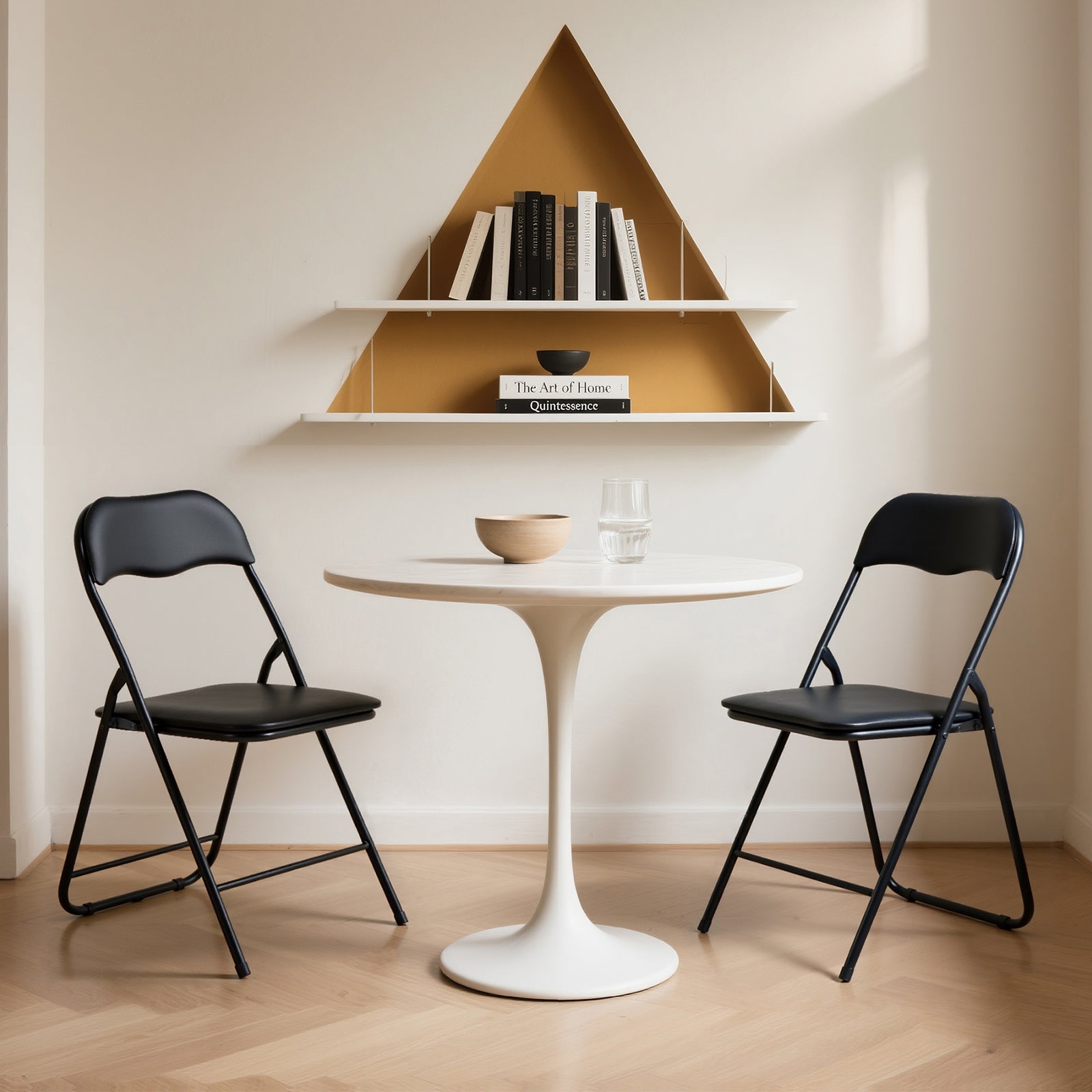 Bardi 2-delige Klapstoelen set PVC zwart - 100 kg draagvermogen