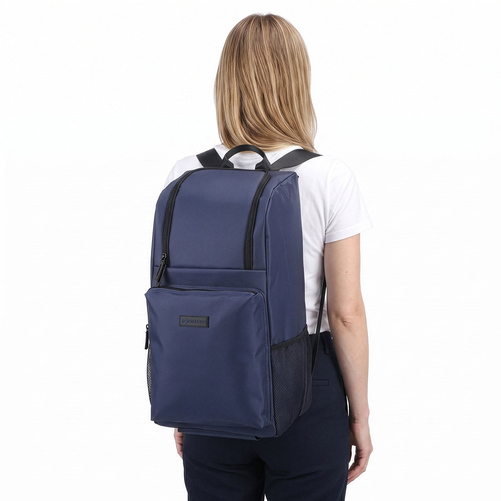 Packaway 35L Boodschappentrolley met 6 Wielen voor Trappen - Klapstoel Functie - Steekwagen Functie - Geïsoleerd - Afneembare Rugzak - Blauw