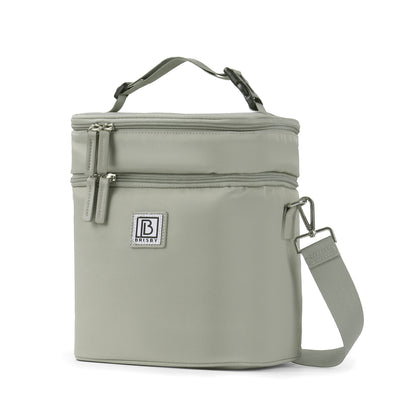 Brisby Koeltas 12 Liter – Lunchtas voor Werk & Onderweg – 2 Geïsoleerde Vakken – Inclusief 2 Koelelementen – Tot 10 Uur Koel - Sage Green