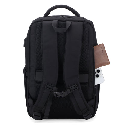 Brisby Rugzak Pro 2 – Laptoprugzak tot 15,7 inch voor Werk, School en Reizen – Waterafstotend – Met Tabletvak, Antidiefstalvak en Trolleysleeve – Zwart