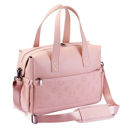 Venezia weekend bag pink - shoulder bag - travel bag - hand luggage - hard-wearing - incl. hanging hooks - PU leather