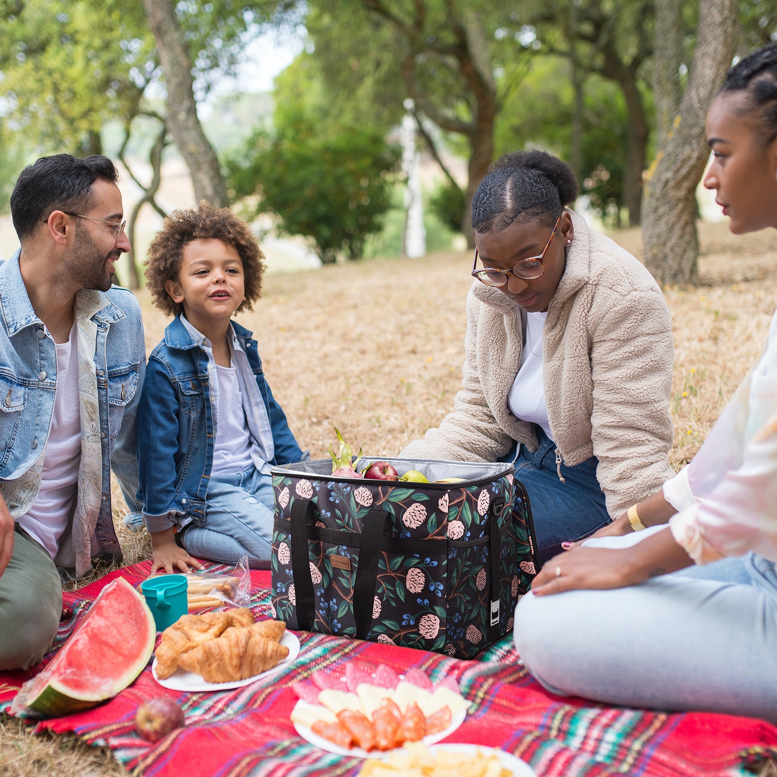 Packaway Koeltas 30L passion flower - incl. 4 koelelementen, draagband