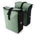 Brisby Dubbele Fietstas Rolltop Zwart 39-48L Waterdicht Geschikt voor Elektrische Fietsen & E-Bike - Groen