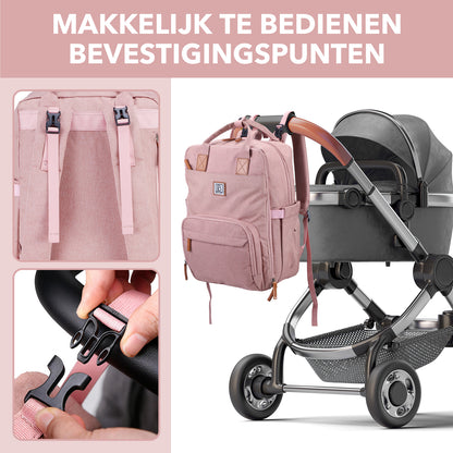 Brisby Luiertas original roze - incl. buggymontage en verschoningsmat