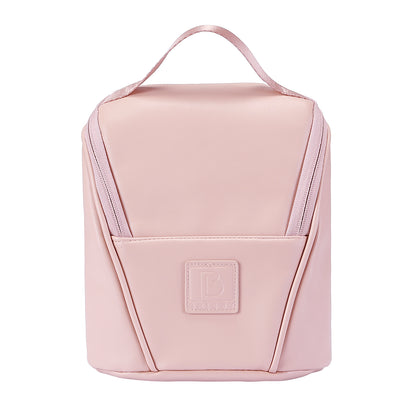 Venezia diaper bag and backpack pink - nursing bag - hard-wearing - incl. buggy/pram hooks, changing mat and cool bag - PU leather