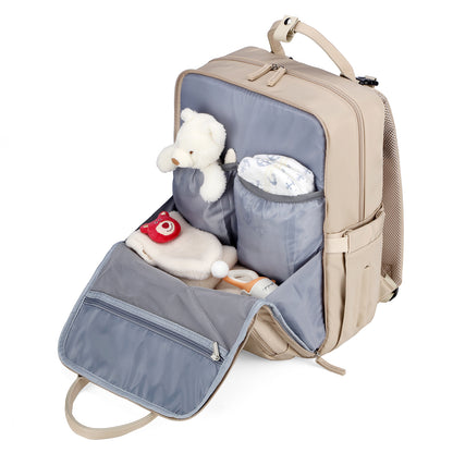 Brisby slijtvaste Luiertas – verzorgingstas – met buggymontage - Natural Champagne