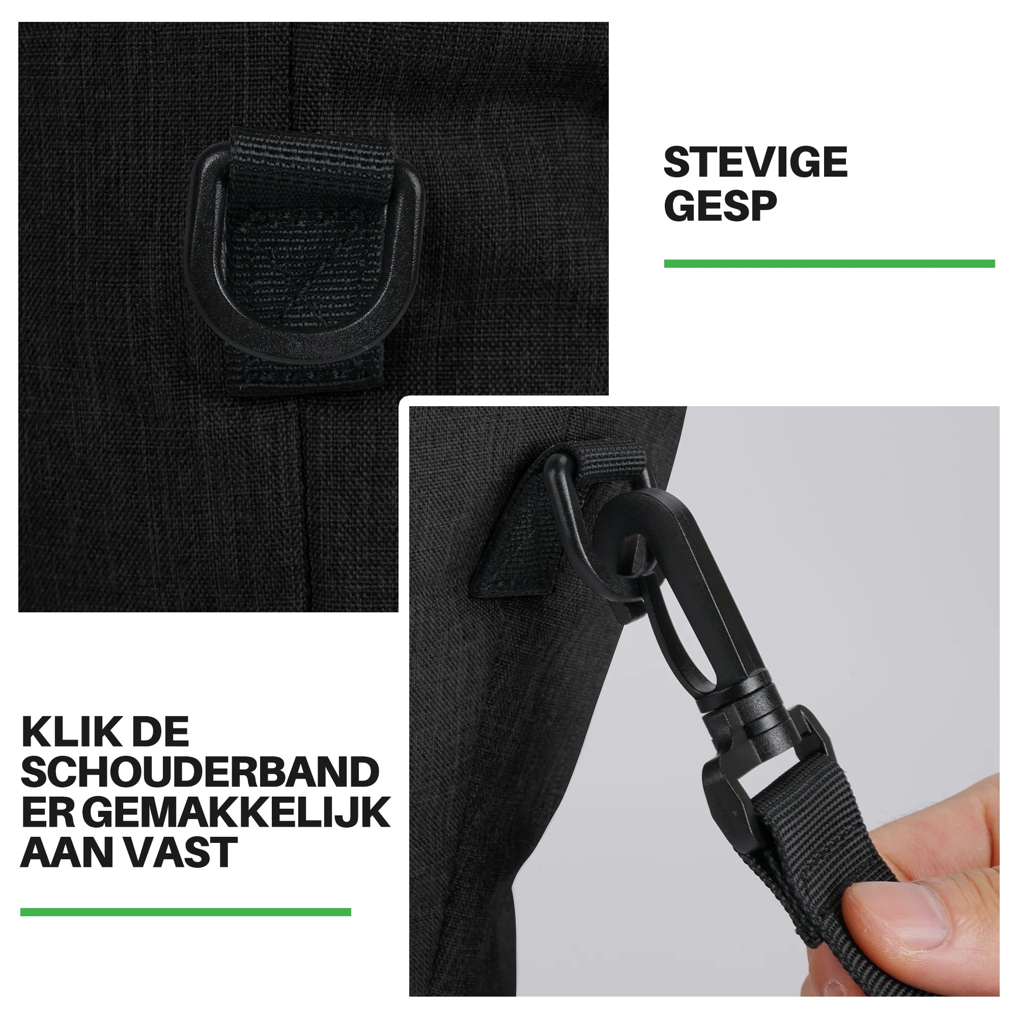 Koeltas 21L zwart - Boodschappentas - 4-laags geïsoleerd - 2 gratis koelelementen - incl. schouderriem