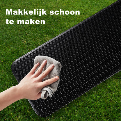 Bardi Campingbank rotan look zwart 180 x 28 - inklapbaar