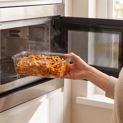 Bardi 12-Delige Glazen Vershoudbakjes – Meal Prep Bakjes Glas met Deksel – BPA & PFAS Vrij – Luchtdicht – Incl. 40 Bardi Prep & Store Labels + 10 Wondersponzen – 6,79L