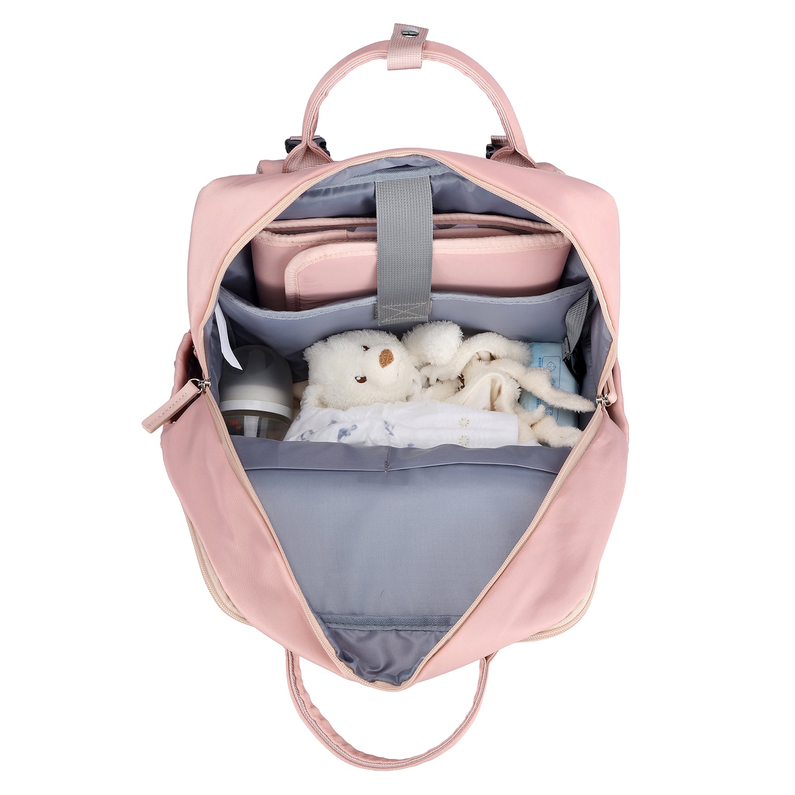 Brisby slijtvaste Luiertas – verzorgingstas – met buggymontage - Soft Pink