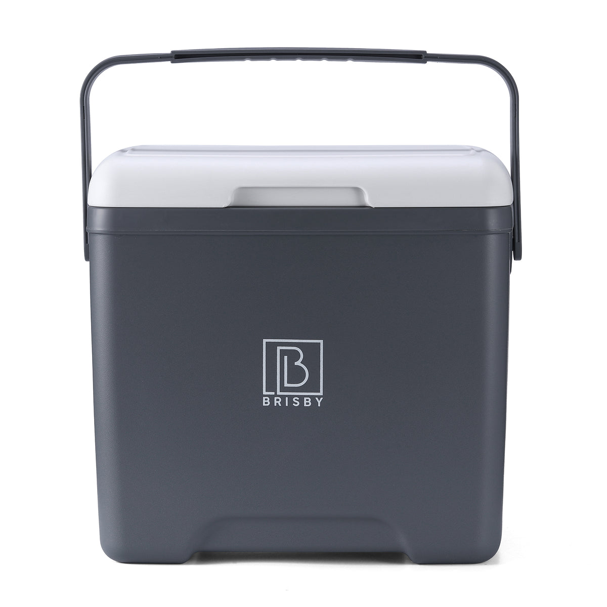 Brisby Koelbox - Frigobox - 13L- Grijs - Tot maximaal 40 uur isolatie - Incl. 2 dikke koelelementen van 450ml - Met koelelementen vergrendeld in deksel en Brisby 500ml Zwarte Dubbelwandige Thermosfles