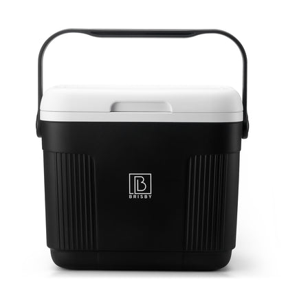 Brisby Koelbox 22L zwart + 3-delige vershoudbakjes + 2 thermosflessen 0,5L set
