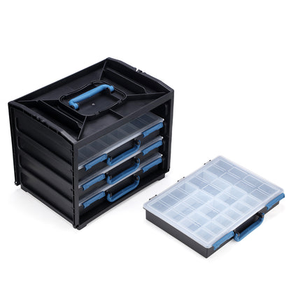 Packaway 5 Delige Draagbare Luxe  Assortimentsdoos, Assortimentskoffer Met 65 Uitneembare bakjes.