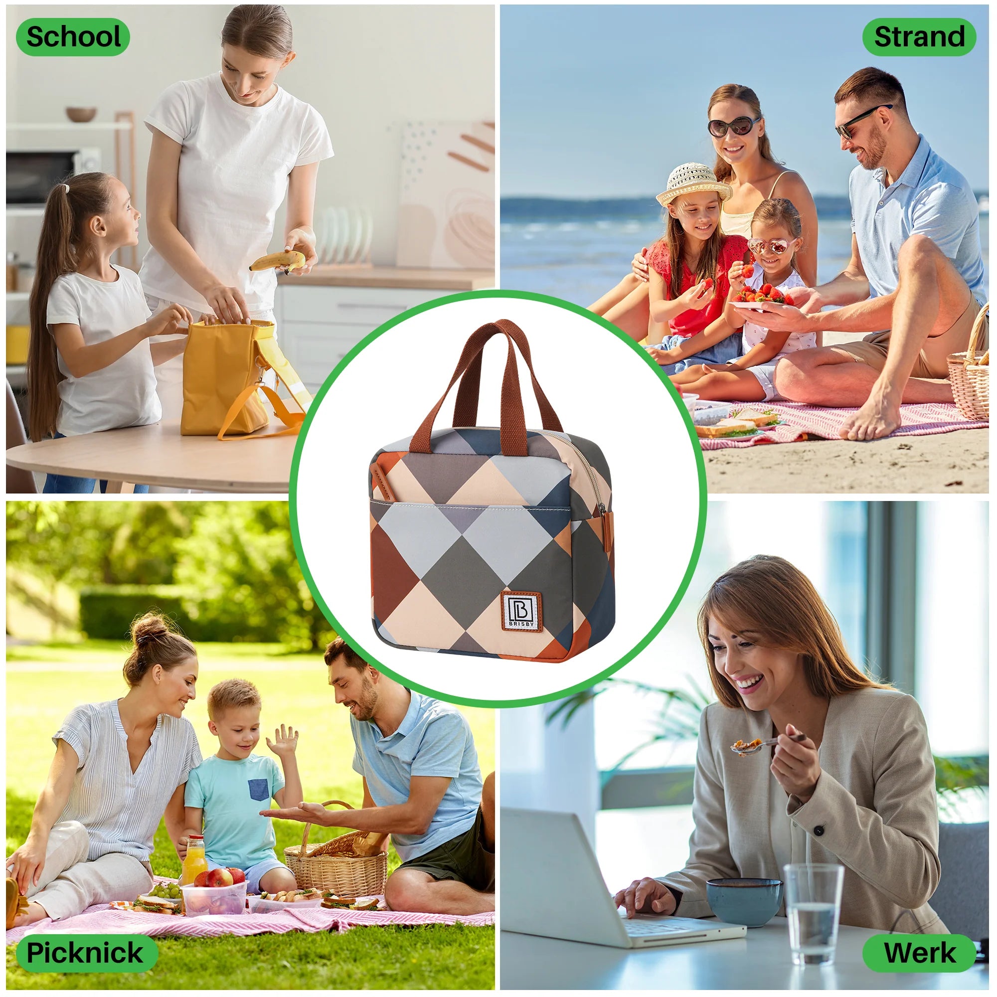 Cooler bag 4L block - 4-layer insulated - free cooling element