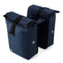 Brisby Dubbele Fietstas Rolltop Zwart 39-48L Waterdicht Geschikt voor Elektrische Fietsen & E-Bike - Blauw