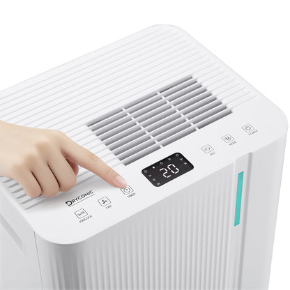 Dryconic Luchtontvochtiger 20L - automatische vochtregeling - 4L tank - drainage - krachtige ontvochtiging