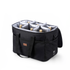 Koeltas 40L zwart - lunchtas - opvouwbaar - 4-laags geïsoleerd - incl. divider, 6 gratis koelelementen en draagband