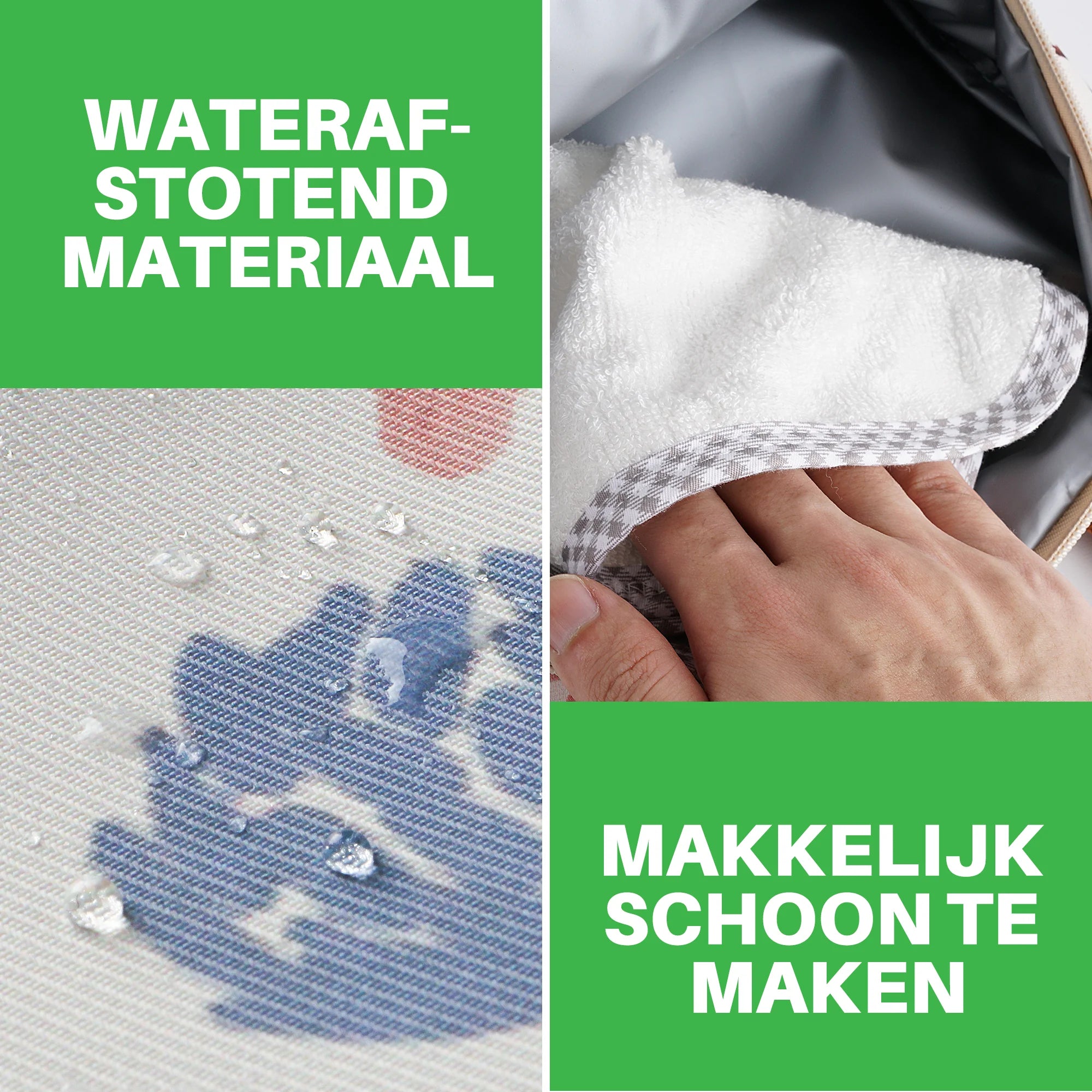 Koeltas 4L bloemetjes wit - Lunchtas - kolftas - 4-laags geïsoleerd - gratis koelelement