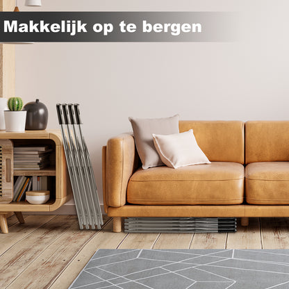 Bardi 8 Delige Klapstoelenset – Vouwstoelenset Stevige Kwaliteit, Weersbestending, 100KG Belastbaar. 44 x 45 x 79 cm. – ZWART