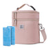 Brisby Kolftas 12 Liter – Koeltas voor Moedermelk & Borstkolf – Kinderwagen Bevestiging – 2 Geïsoleerde Vakken – Inclusief 2 Koelelementen - Soft Pink