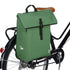 Fietstrolley Tas 2-in-1 Fietstas en Trolley Zwart 18-28L Laptopvak Verstelbare Hendel Bevestigingssysteem - Groen