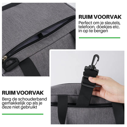 Brisby Koeltas 12L donkergrijs - incl. 2 koelelementen, schouderband