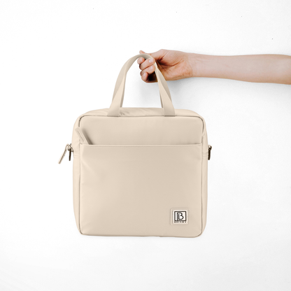 Brisby Koeltas 7L smooth champagne - incl. 2 koelelementen, schouderband