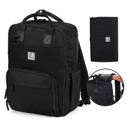 Brisby slijtvaste Luiertas – verzorgingstas – met buggymontage - Signature Black