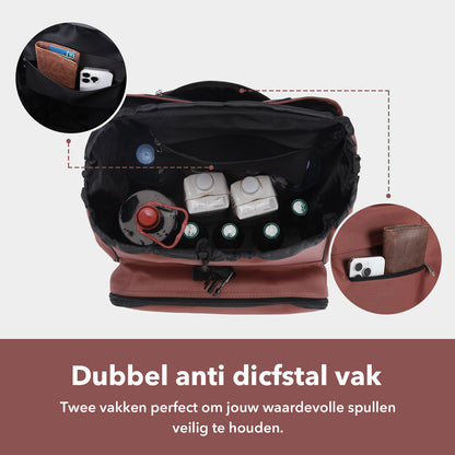Boodschappentrolley Deluxe 50L met koelvak rood - boodschappenwagen - steekwagenfunctie