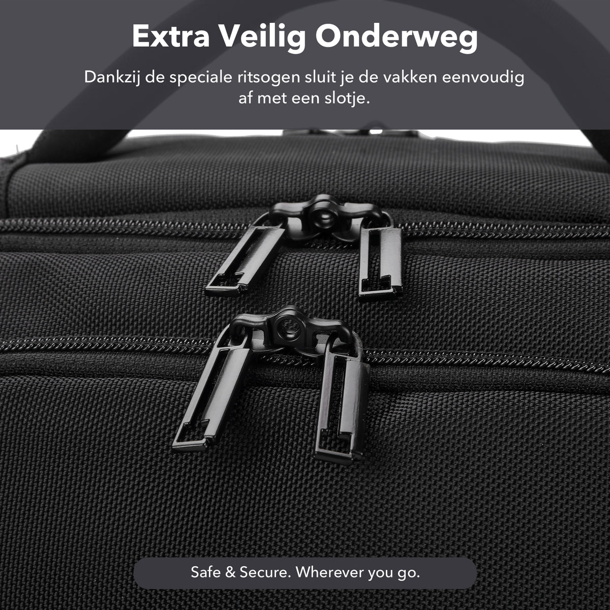 Brisby Rugzak Pro 2 – Laptoprugzak tot 15,7 inch voor Werk, School en Reizen – Waterafstotend – Met Tabletvak, Antidiefstalvak en Trolleysleeve – Zwart