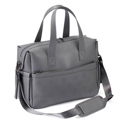 Venezia weekend bag grey - shoulder bag - travel bag - hand luggage - hard-wearing - incl. hanging hooks - PU leather