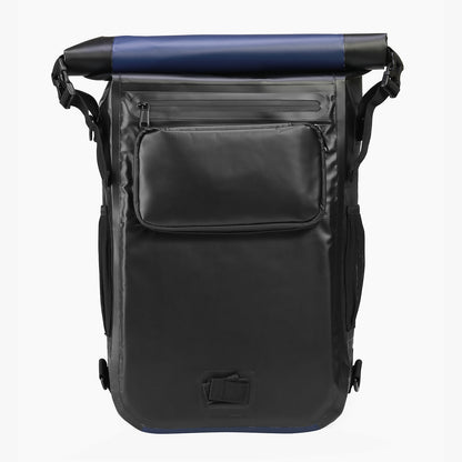 3 in 1 waterproof rolltop bicycle bag set 40-52L blue - reflective - high visibility - bicycle bag - backpack - shoulder bag