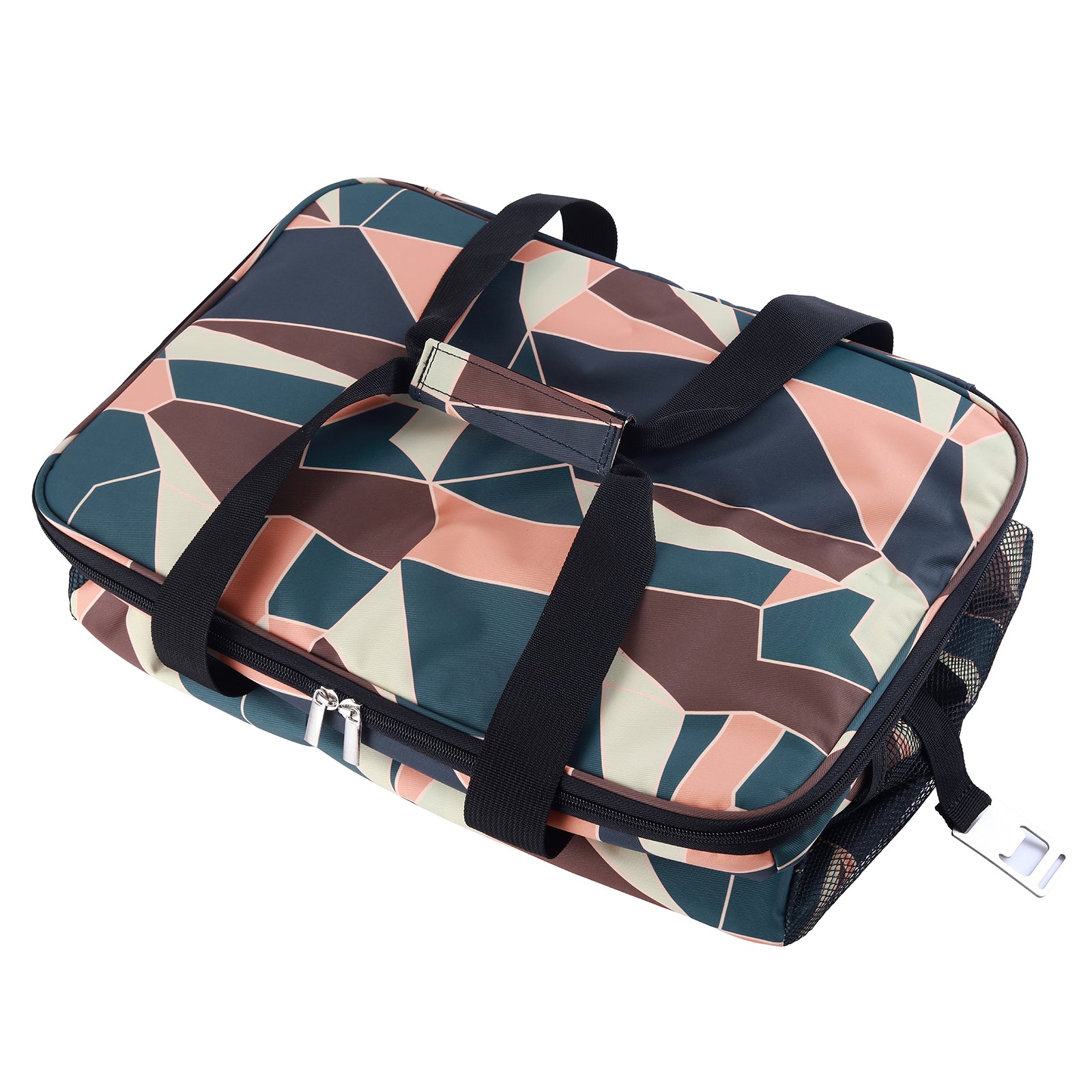 Koeltas 40L abstract - lunchtas - opvouwbaar - 4-laags geïsoleerd - incl. 6 gratis koelelementen en draagband