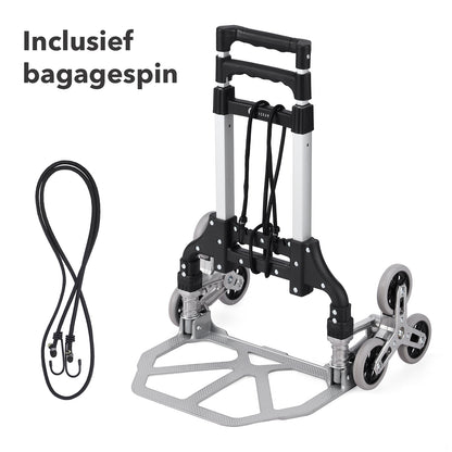 Packaway Steekwagen 70 kg - opvouwbaar - trapwielen - telescopisch handvat - aluminium
