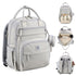 Brisby Premium Luiertas – Uitgebreide en Functionele Verzorgingstas – met buggymontage – Anti Diefstal Vakken - Reistrolley Sleeve - Inclusief verschoonmatje t.w.v.15,99 euro en speenhouder - Levenslange Garantie -Modern Grey
