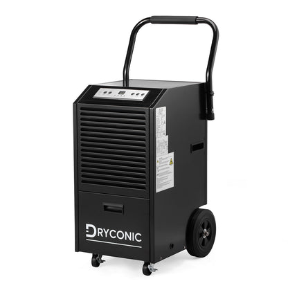 Dryconic Bouwdroger 70L - professioneel - 5,5L watertank - ContinuousDrain - Auto-Defrost - JobSite metaal