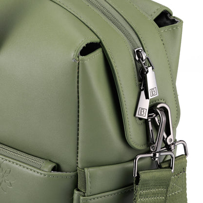 Venezia weekend bag green - shoulder bag - travel bag - hand luggage - hard-wearing - incl. hanging hooks - PU leather